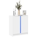 vidaXL, vidaXL LED-Sideboard Weiß 77x34x85 cm Holzwerkstoff
