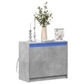 vidaXL, vidaXL LED-Sideboard Betongrau 72x34x61 cm Holzwerkstoff