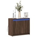 vidaXL, vidaXL LED-Sideboard Braun Eichen-Optik 72x34x61 cm Holzwerkstoff