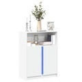 vidaXL, vidaXL LED-Sideboard Weiß 77x34x100 cm Holzwerkstoff