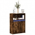 vidaXL, vidaXL Sideboard mit LED Räuchereiche 72x34x100 cm Holzwerkstoff