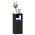vidaXL, vidaXL LED-Sideboard Schwarz 38x34x100 cm Holzwerkstoff