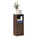vidaXL, vidaXL LED-Sideboard Braun Eichen-Optik 38x34x100 cm Holzwerkstoff