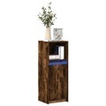vidaXL, vidaXL LED-Sideboard Räuchereiche 38x34x100 cm Holzwerkstoff