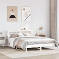 vidaXL, vidaXL Massivholzbett ohne Matratze Weiß 150x200 cm Kiefernholz