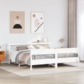 vidaXL, vidaXL Massivholzbett ohne Matratze Weiß 180x200 cm Kiefernholz