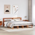 vidaXL, vidaXL Massivholzbett ohne Matratze Wachsbraun 200x200 Kiefernholz
