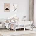 vidaXL, vidaXL Massivholzbett ohne Matratze Weiß 160x200 Kiefernholz
