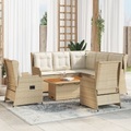 vidaXL, vidaXL 6-tlg. Garten-Lounge-Set mit Kissen Beige Poly Rattan