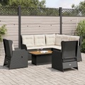 vidaXL, vidaXL 6-tlg. Garten-Lounge-Set mit Kissen Schwarz Poly Rattan