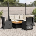 vidaXL, vidaXL 6-tlg. Garten-Lounge-Set mit Kissen Schwarz Poly Rattan