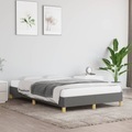 vidaXL, vidaXL Bettgestell Dunkelgrau 120x190 cm Stoff