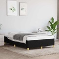 vidaXL, vidaXL Bettgestell Schwarz 120x190 cm Stoff