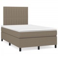 vidaXL, vidaXL Boxspringbett mit Matratze Taupe 120x190 cm Stoff