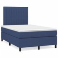 vidaXL, vidaXL Boxspringbett mit Matratze Blau 120x190 cm Stoff