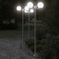 vidaXL, vidaXL Wegeleuchten 3 Stk. Silbern 215 cm Edelstahl