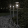 vidaXL, vidaXL Wegeleuchte Silbern 100 cm Edelstahl