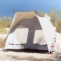 vidaXL, vidaXL Strandzelt 2 Personen Grau Quick Release Wasserdicht