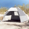 vidaXL, vidaXL Strandzelt 2 Personen Grau Quick Release Wasserdicht