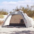 vidaXL, vidaXL Strandzelt 2 Personen Grau Quick Release Wasserdicht