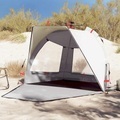 vidaXL, vidaXL Strandzelt 2 Personen Grau Quick Release Wasserdicht