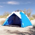 vidaXL, vidaXL Strandzelt 3 Personen Azurblau Quick Release Wasserdicht