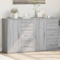 vidaXL, vidaXL Sideboards 2 Stk. Grau Sonoma-Eiche 60x31x70 cm Holzwerkstoff