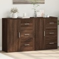 vidaXL, vidaXL Sideboards 2 Stk. Braun Eichen-Optik 60x31x70 cm Holzwerkstoff
