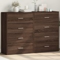vidaXL, vidaXL Sideboards 2 Stk. Braun Eichen-Optik 60x31x84 cm Holzwerkstoff