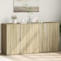 vidaXL, vidaXL Sideboards 2 Stk. Sonoma-Eiche 79x38x80 cm Holzwerkstoff