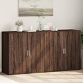 vidaXL, vidaXL Sideboards 2 Stk. Braun Eichen-Optik 79x38x80 cm Holzwerkstoff