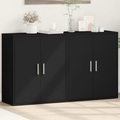 vidaXL, vidaXL Sideboards 2 Stk. Schwarz 60x31x70 cm Holzwerkstoff