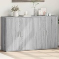 vidaXL, vidaXL Sideboards 2 Stk. Grau Sonoma-Eiche 60x31x70 cm Holzwerkstoff