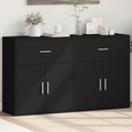 vidaXL, vidaXL Sideboards 2 Stk. Schwarz 60x31x70 cm Holzwerkstoff