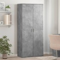 vidaXL, vidaXL Schuhschrank Betongrau 80x39x178 cm Holzwerkstoff