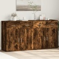 vidaXL, vidaXL Sideboards 2 Stk. Räuchereiche 79x38x80 cm Holzwerkstoff