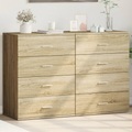 vidaXL, vidaXL Sideboards 2 Stk. Sonoma-Eiche 60x39x80 cm Holzwerkstoff