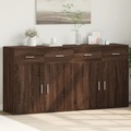 vidaXL, vidaXL Sideboards 2 Stk. Braun Eichen-Optik 79x38x80 cm Holzwerkstoff
