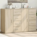 vidaXL, vidaXL Sideboards 2 Stk. Sonoma-Eiche 59x39x80 cm Holzwerkstoff