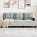vidaXL, vidaXL 3-Sitzer-Sofa Hellgrau 180 cm Samt