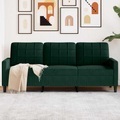 vidaXL, vidaXL 3-Sitzer-Sofa Dunkelgrün 180 cm Samt