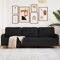 vidaXL, vidaXL 3-Sitzer-Sofa Schwarz 210 cm Stoff