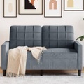 vidaXL, vidaXL 2-Sitzer-Sofa Dunkelgrau 120 cm Samt