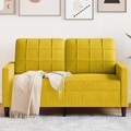 vidaXL, vidaXL 2-Sitzer-Sofa Gelb 120 cm Samt