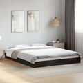 vidaXL, vidaXL Bettgestell Schwarz 150x200 cm Holzwerkstoff