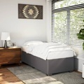 vidaXL, vidaXL Bettgestell Grau 100x200 cm Kunstleder