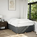 vidaXL, vidaXL Bettgestell Dunkelgrau 120x190 cm Stoff