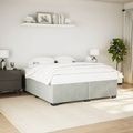 vidaXL, vidaXL Bettgestell Hellgrau 180x200 cm Samt