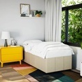 vidaXL, vidaXL Bettgestell Creme 90x190 cm Stoff