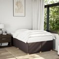 vidaXL, vidaXL Bettgestell Dunkelbraun 120x200 cm Stoff